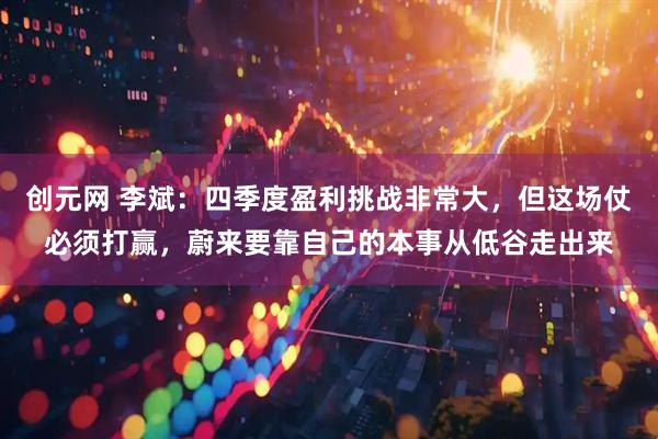 创元网 李斌：四季度盈利挑战非常大，但这场仗必须打赢，蔚来要靠自己的本事从低谷走出来