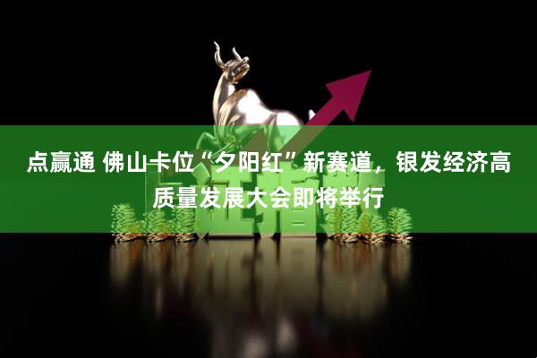 点赢通 佛山卡位“夕阳红”新赛道，银发经济高质量发展大会即将举行